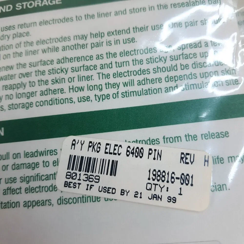 Empi set 2 The Soft Touch 6000 series Electrode 198816 4x6